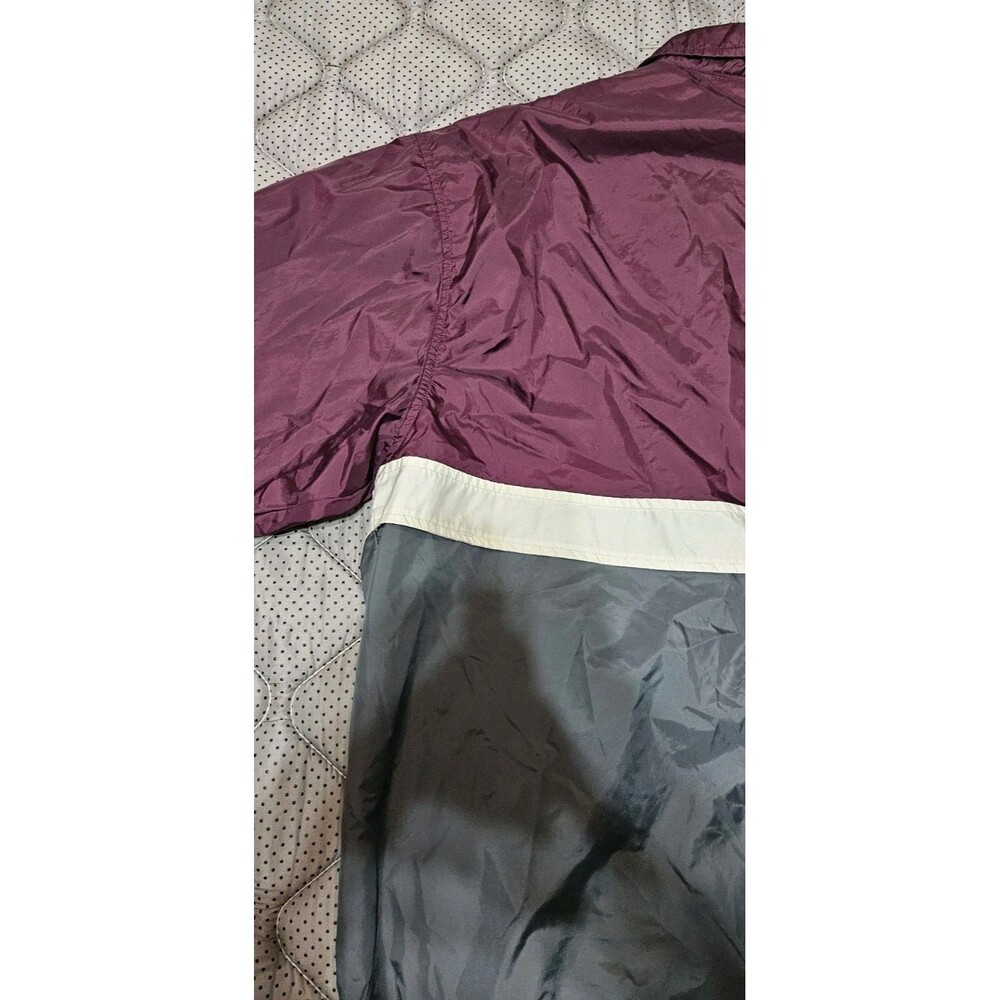 Vintage Adidas Windbreaker Pullover Jacket Half Zip Colorblock 3 Stripe Mens XL - Picture 16 of 16